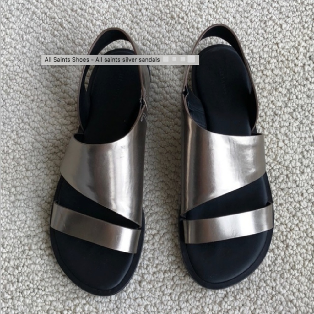 Silver All Saints sandals!